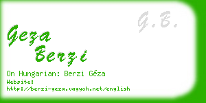 geza berzi business card